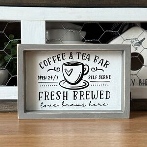 Mini Wooden Coffee & Tea Bar Sign
